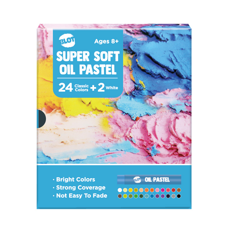 Set Pastel Minyak Lembut, 24+2 Warna